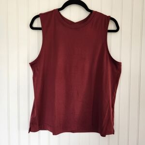 PRANA Burgundy Active Workout Sleeveless Tank Shirt Size Medium